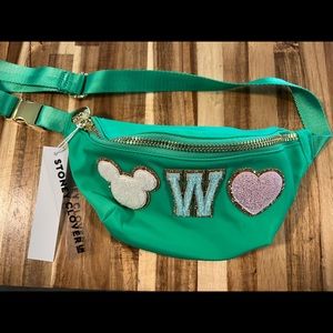 Avocado Stoney Clover Lane Fanny Pack with custom stitched patches